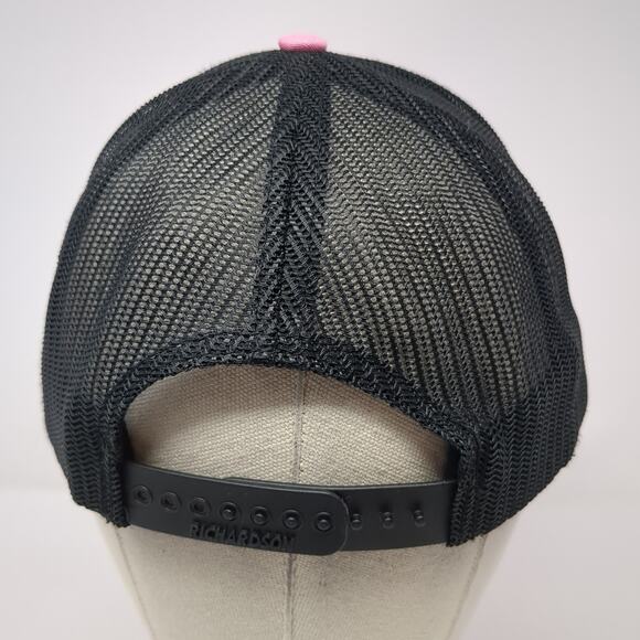 Team Grizzly Motorsports Snapback Trucker Hat Pink One Size Mesh Back Richardson - Picture 6 of 10